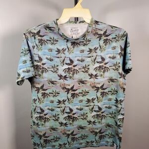 Lucky Brand Multicolor Tropical Print Short Sleeve Tee
